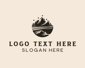 Travel - Mountain Hiking Pathway logo design