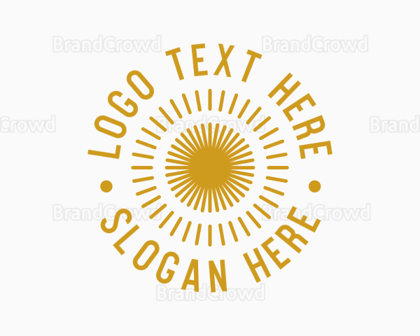 Golden Summer Sun Logo