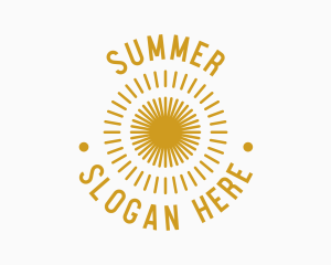 Golden Summer Sun logo design