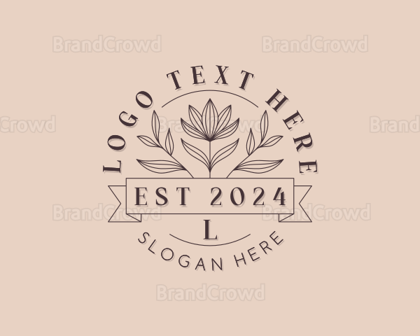 Stylish Floral Leaf Logo