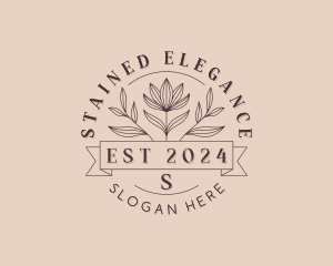 Stylish Floral Leaf logo design