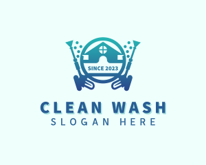 Pressure Washing Cleaning logo design