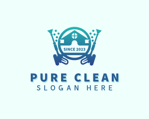 Pressure Washing Cleaning logo design