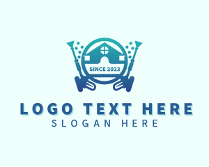 Cleaning - Pressure Washing Cleaning logo design