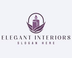 Feather Candle Light logo design