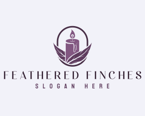 Feather Candle Light logo design