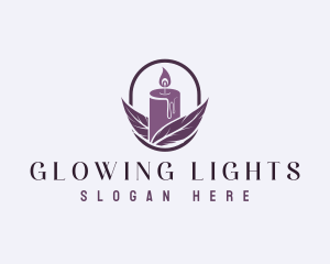 Feather Candle Light logo design