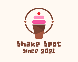 Shake - Cherry Smoothie Shake logo design