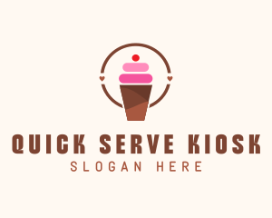 Cherry Smoothie Shake logo design