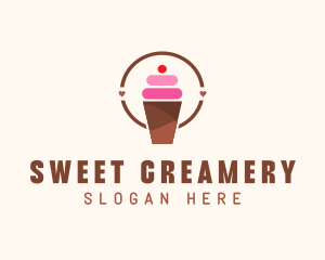 Cherry Smoothie Shake logo design