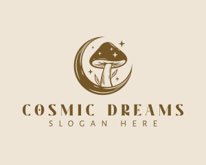 Psychedelic - Magic Mushroom Moon logo design