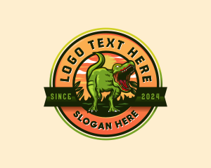 Fossil - Dinosaur T Rex Predator logo design