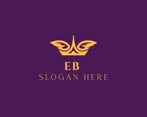 Deluxe - Elegant Crown Wings logo design