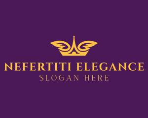 Elegant Crown Wings logo design