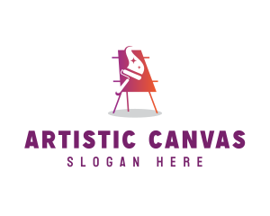 Canvas - Easel Canvas Painting logo design