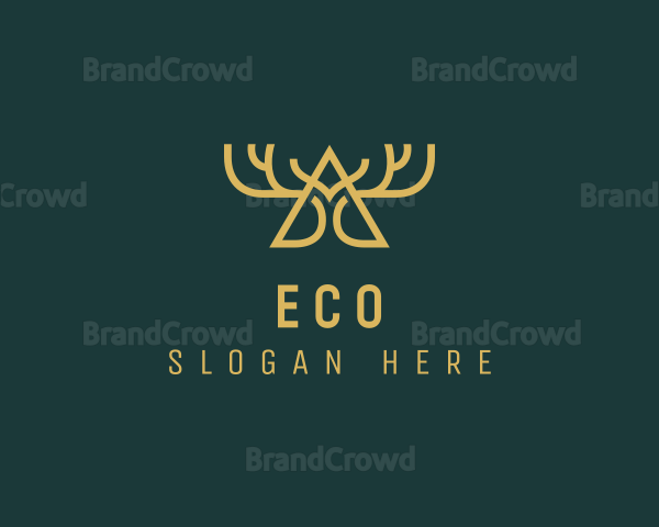 Elegant Antler Letter A Logo