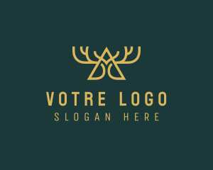 Elegant Antler Letter A Logo