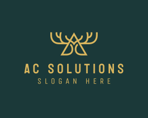 Elegant Antler Letter A logo design