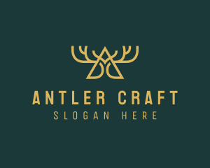 Elegant Antler Letter A logo design