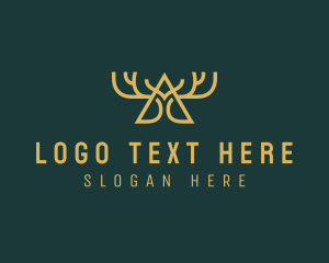 Elegant Antler Letter A Logo