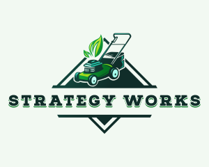 Lawn Mower Landscaping logo design