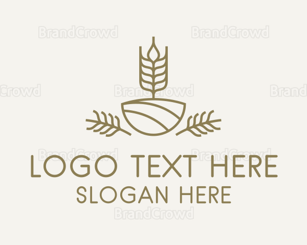 Wheat Farm Gardening Logo