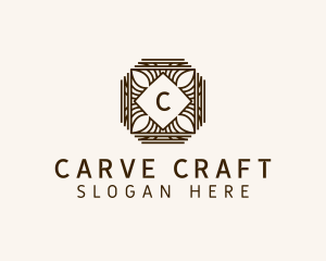 Leaf Wood Carving  logo design