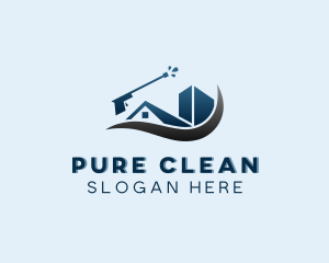 Building Pressure Washer Cleaning logo design