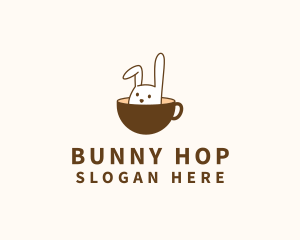 Cute Bunny Cafe  logo design