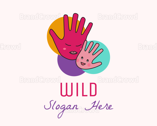 Mother & Child Hand Logo