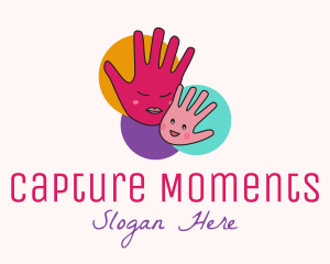 Pediatrician - Mother & Child Hand logo design