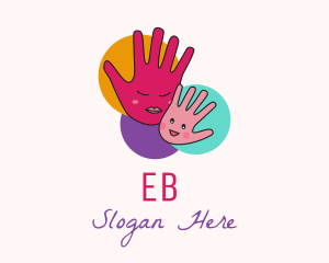 Maternity - Mother & Child Hand logo design
