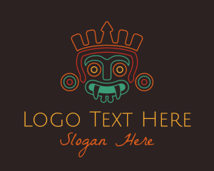 Ethnic - Ancient Aztec Beast logo design