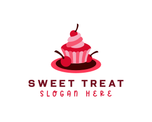 Cherry Sweet Cupcake logo design