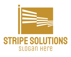 Stripe - Generic Striped Gold Flag logo design
