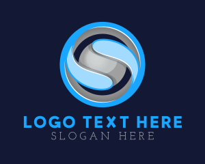 Web - 3D Blue Globe Technology logo design