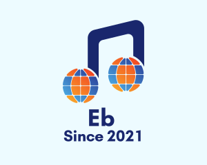 Audio Transcriber - Globe Music Note logo design