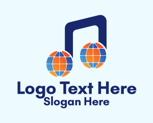 Globe Music Note Logo