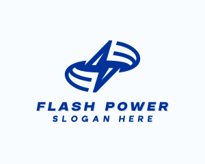 Power Lightning Bolt logo design