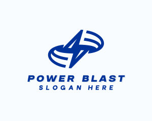 Power Lightning Bolt logo design