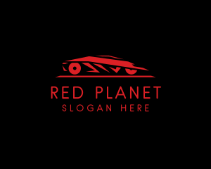 Red Futuristic Vehicle logo design