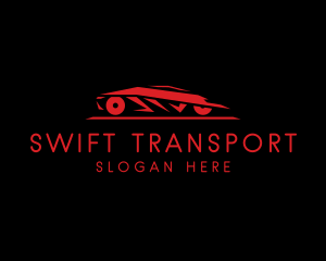 Red Futuristic Vehicle logo design