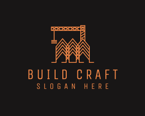 Property Building Crane logo design