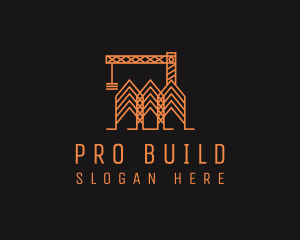 Property Building Crane logo design