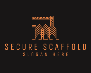 Scaffolding - Property Building Crane logo design