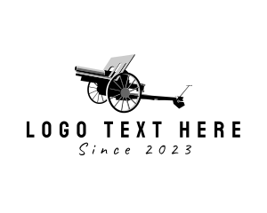 War - Military Artillery Cannon logo design