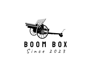Explosion - Military Artillery Cannon logo design