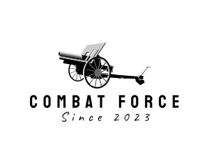 Military - Military Artillery Cannon logo design