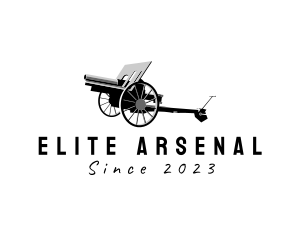 Arsenal - Military Artillery Cannon logo design