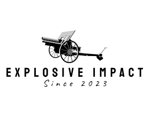 Military Artillery Cannon logo design